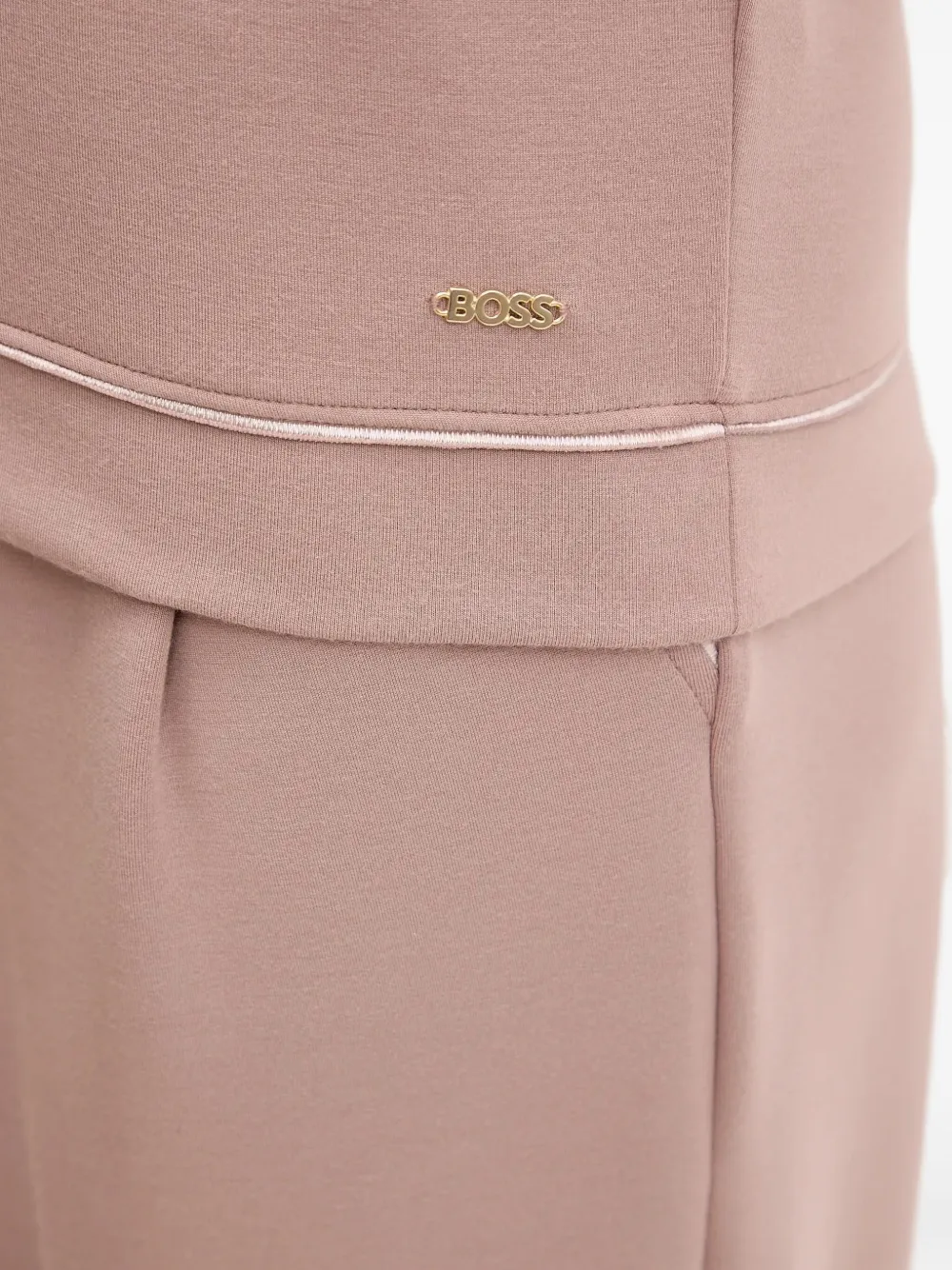 Hugo Boss Scuba V-neck Sweatshirt In Pink