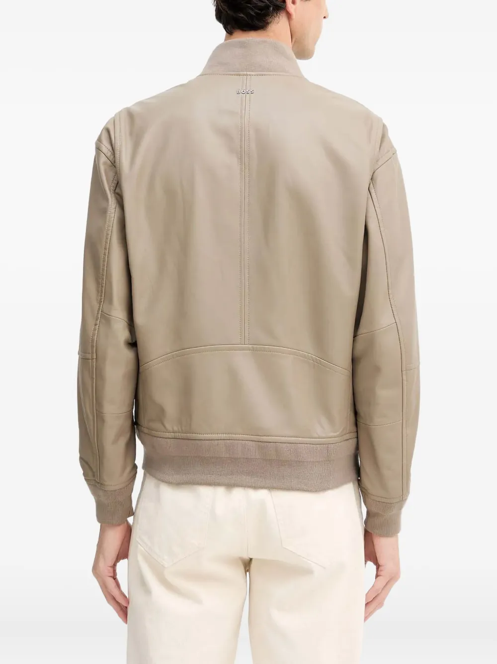 BOSS veste en cuir Jobrice à fermeture zippée | Vestes en cuir | Image 2