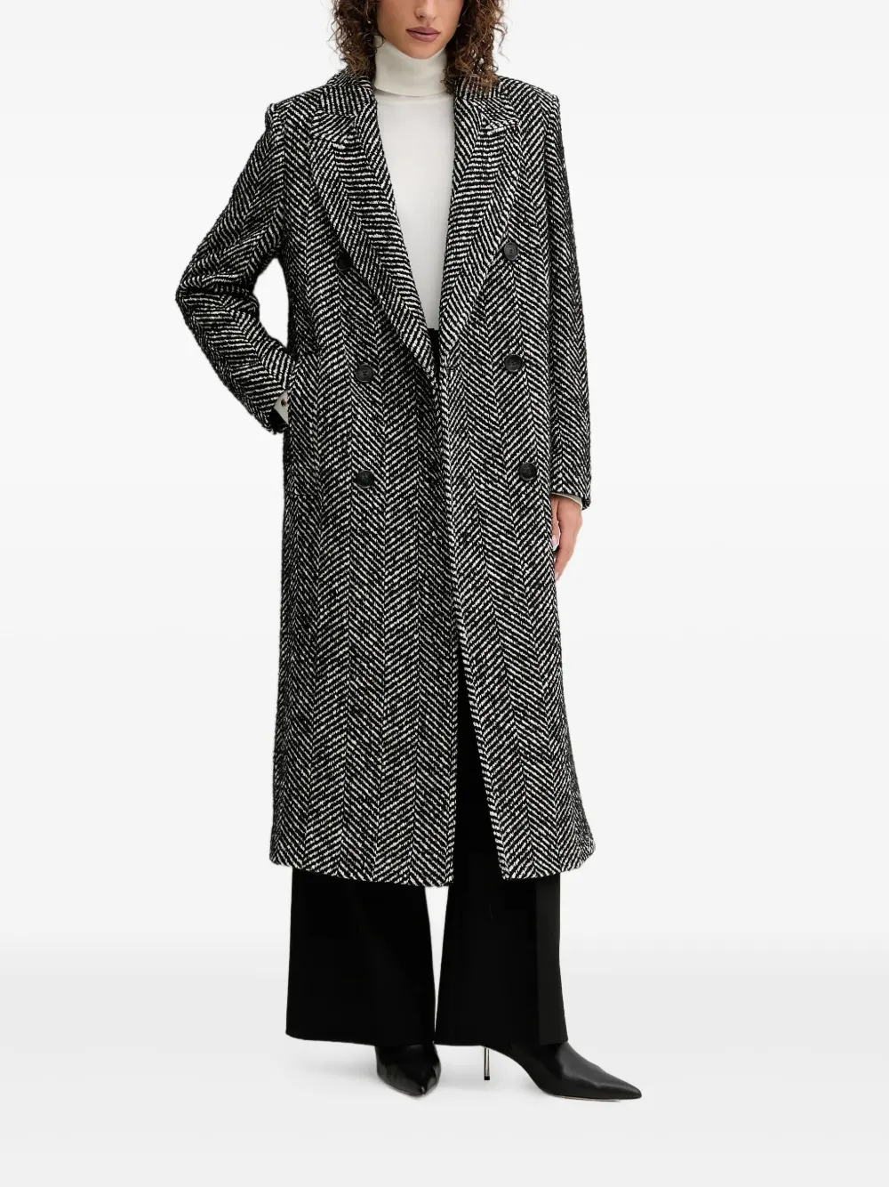 BOSS double-breasted herringbone coat | Double Breasted & Peacoats | Image 2