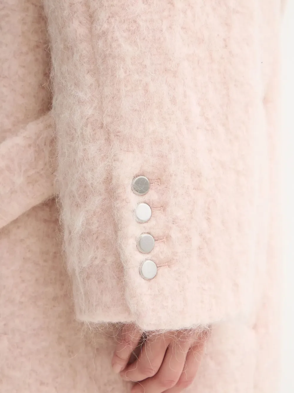 Hugo Boss Double-breasted Belted Coat In Pink