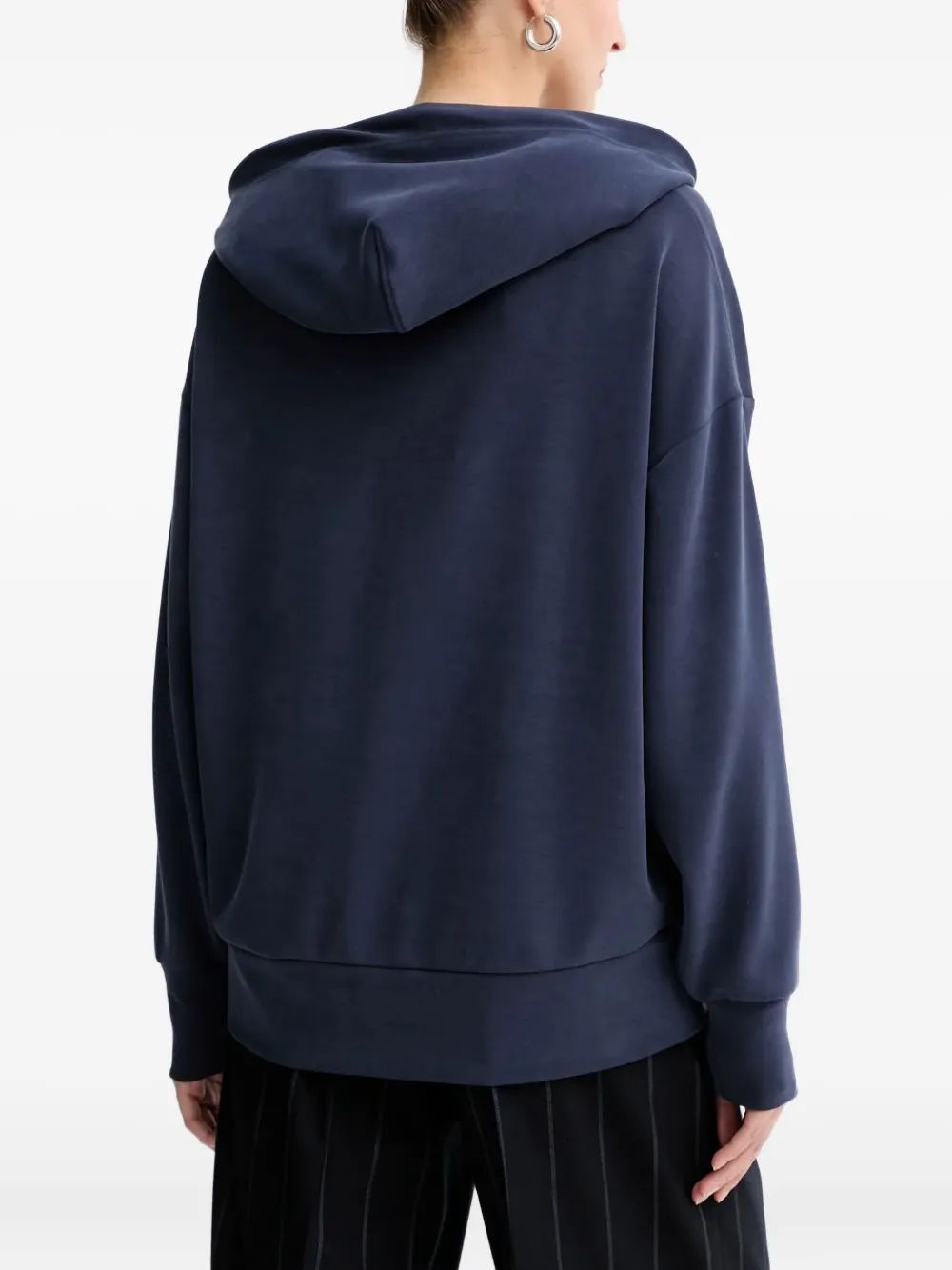 Hugo Boss Drawstring Hoodie In Blue