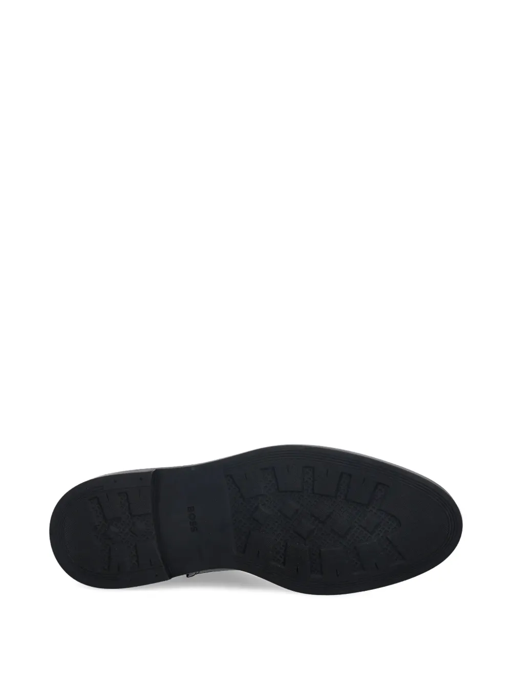 BOSS Leren veterlaarzen Bruin