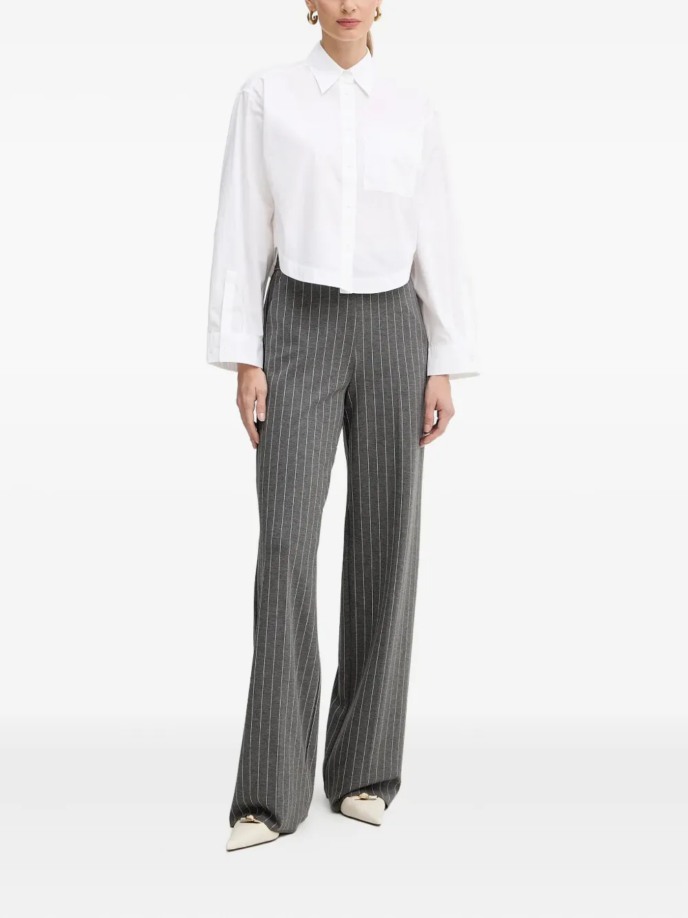 BOSS pocket long-sleeve shirt - Wit
