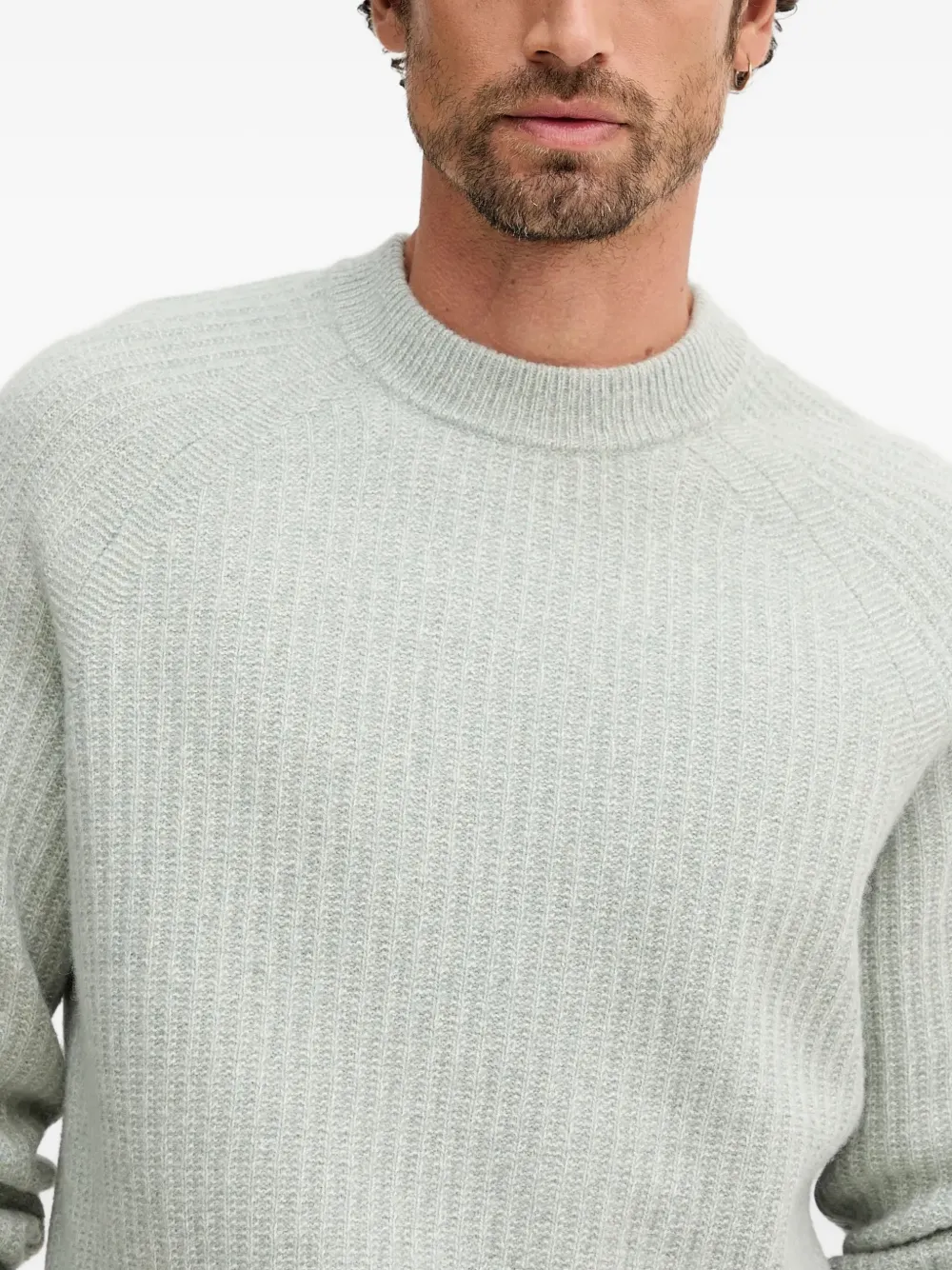 BOSS Klacier geribbelde trui Groen