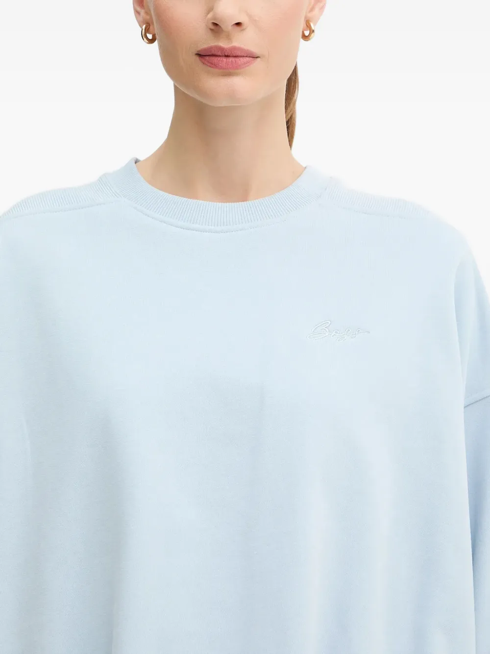 Hugo Boss Long-sleeve Sweatshirt In Blue