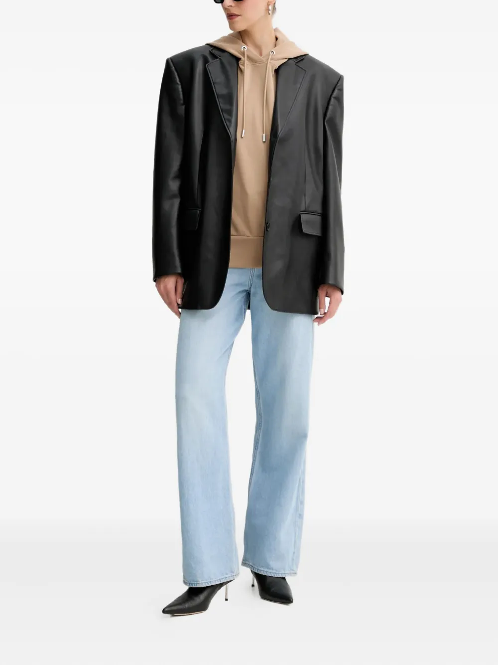 BOSS Hoodie met trekkoord - Beige