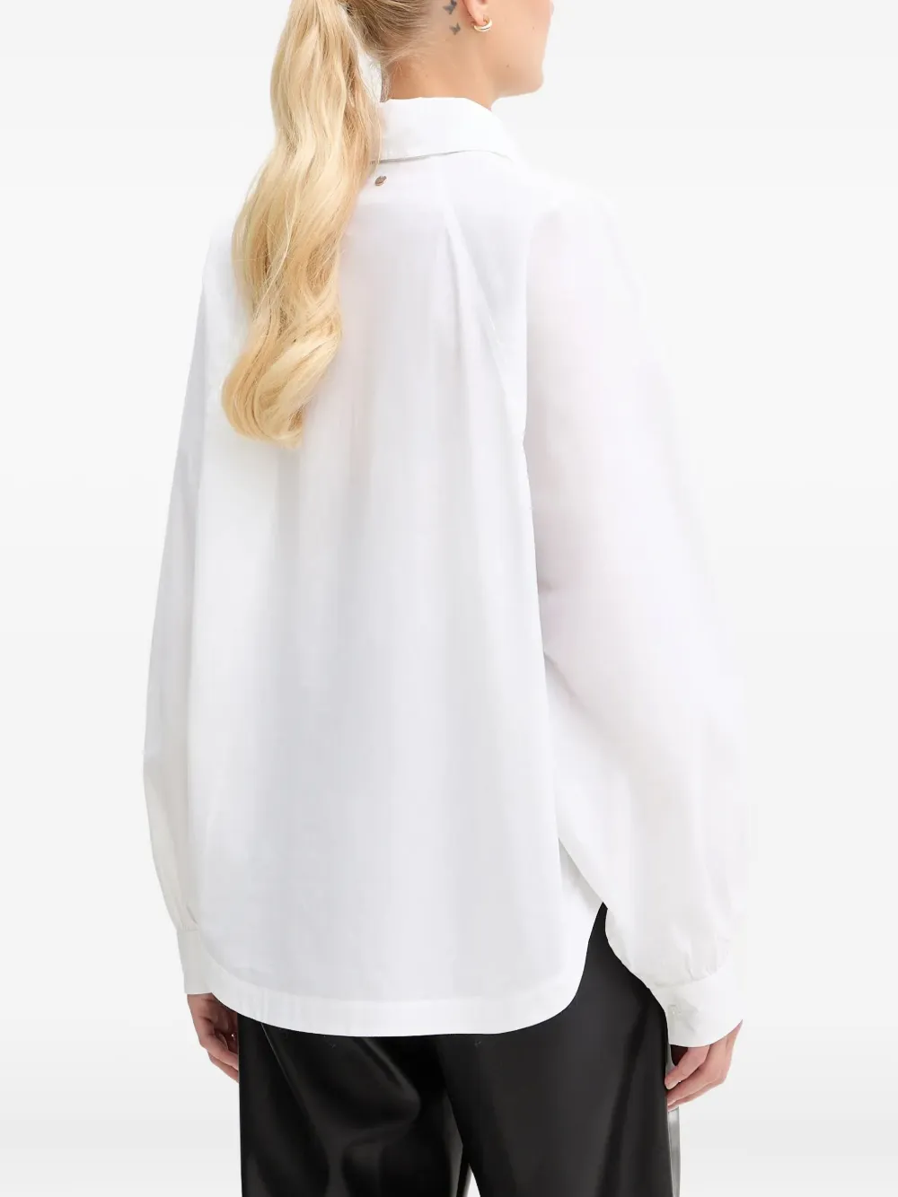 Hugo Boss Long-sleeve Cotton Shirt In White