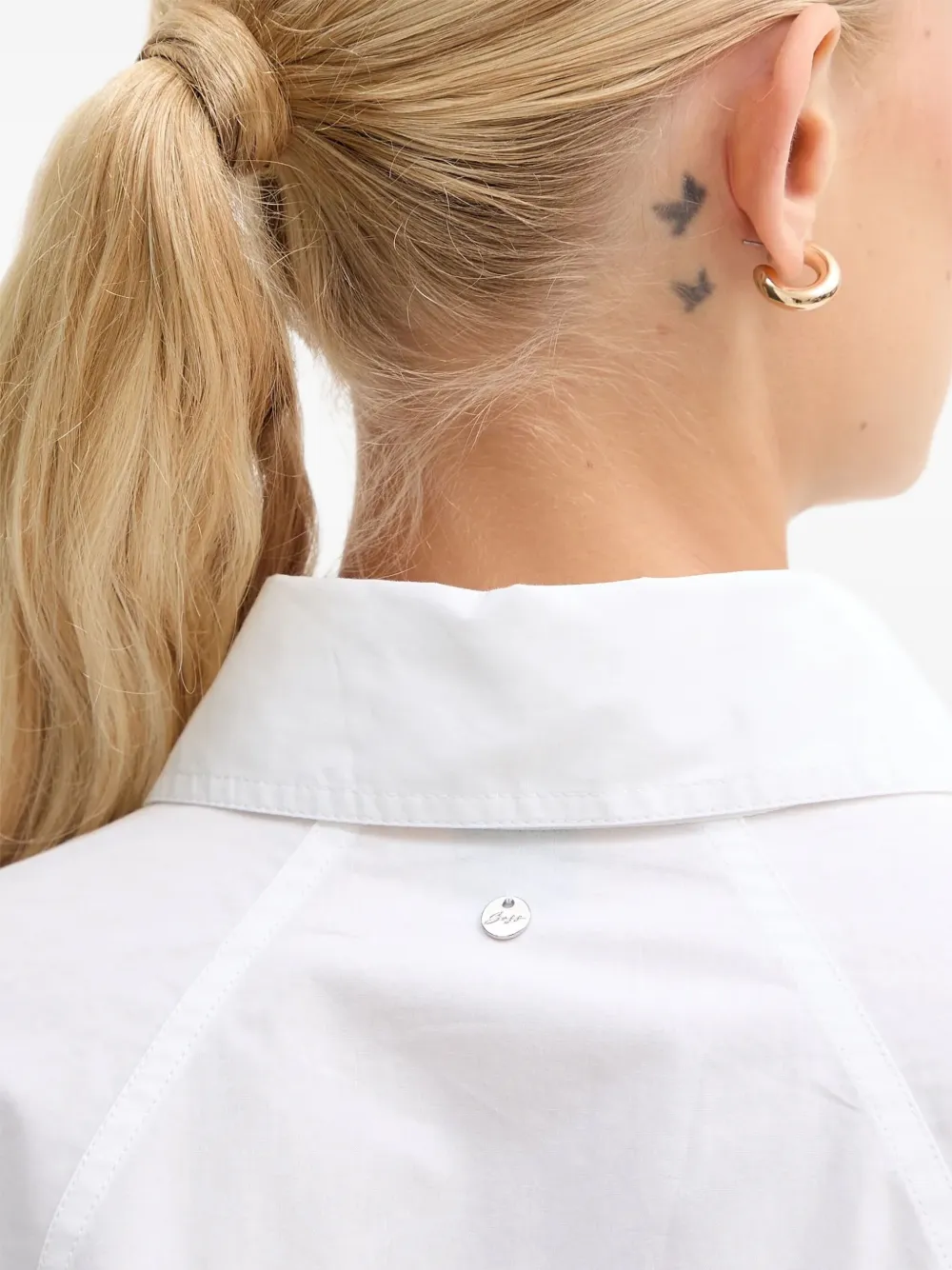 Hugo Boss Long-sleeve Cotton Shirt In White