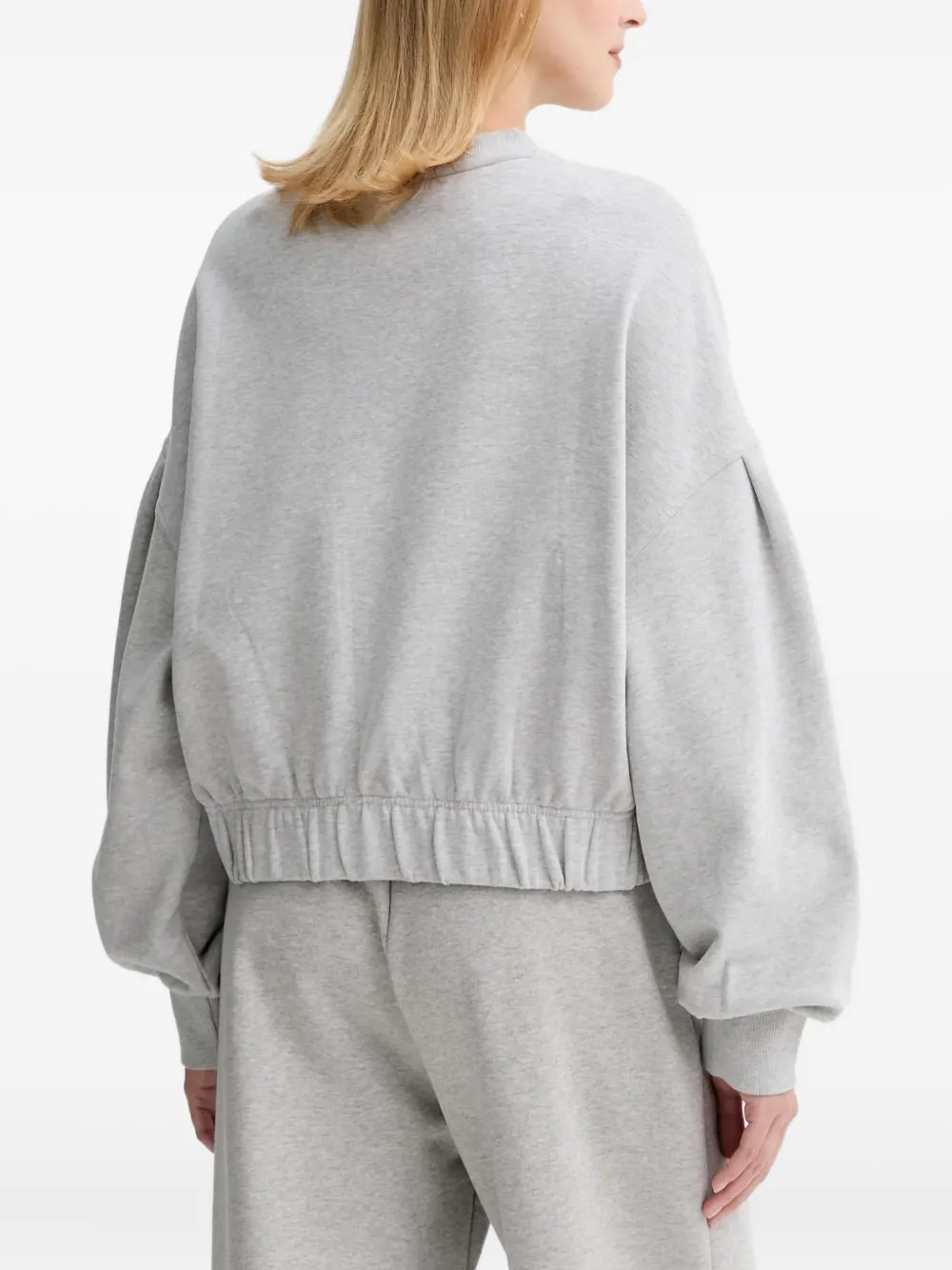 Hugo Boss Logo-embroidered Sweatshirt In Gray