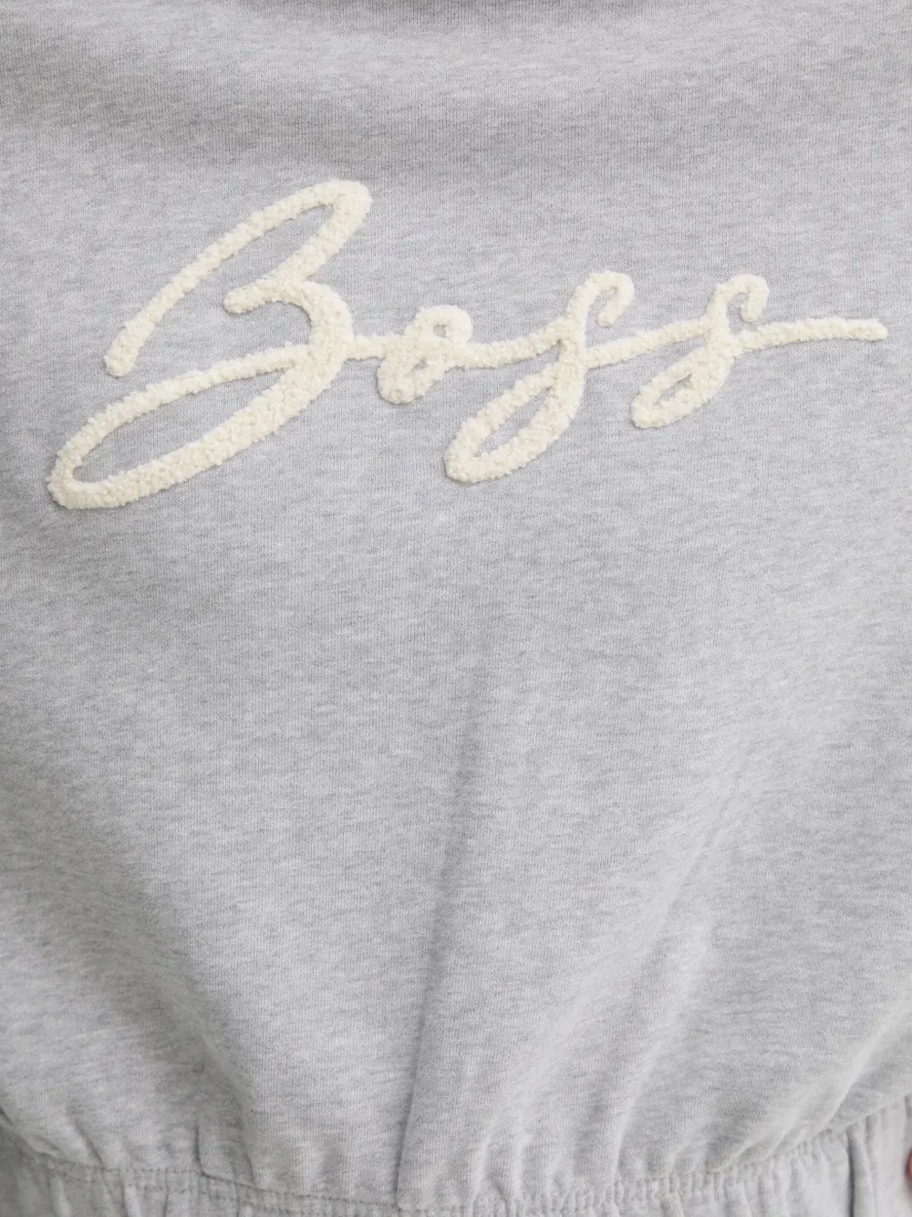 Hugo Boss Logo-embroidered Sweatshirt In Gray