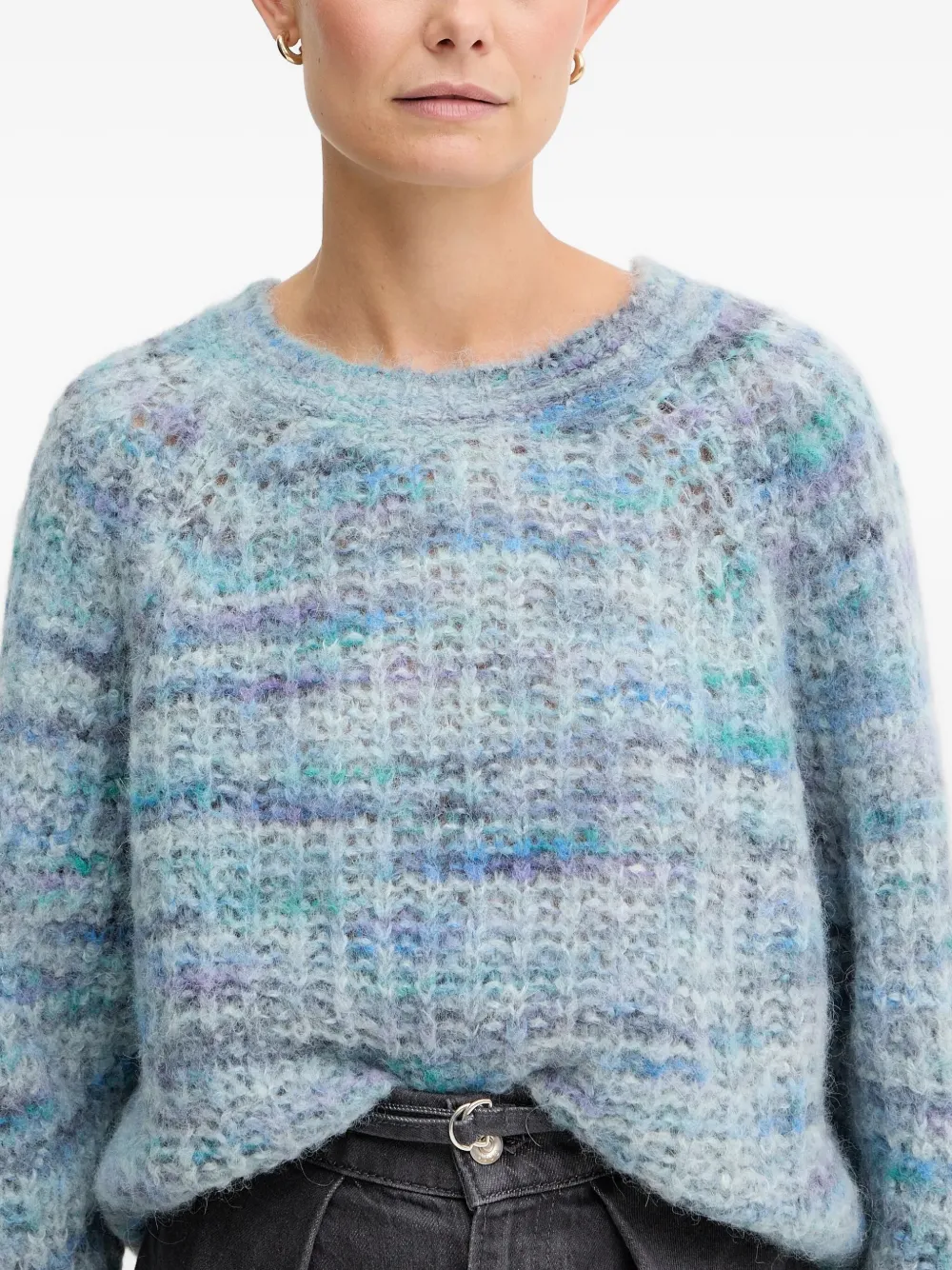 Hugo Boss Textured Sweater In Blue