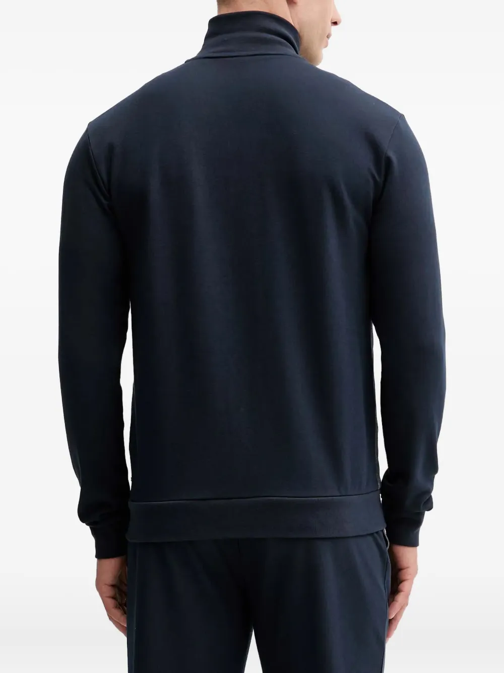 BOSS Sweater met colourblocking en rits Blauw