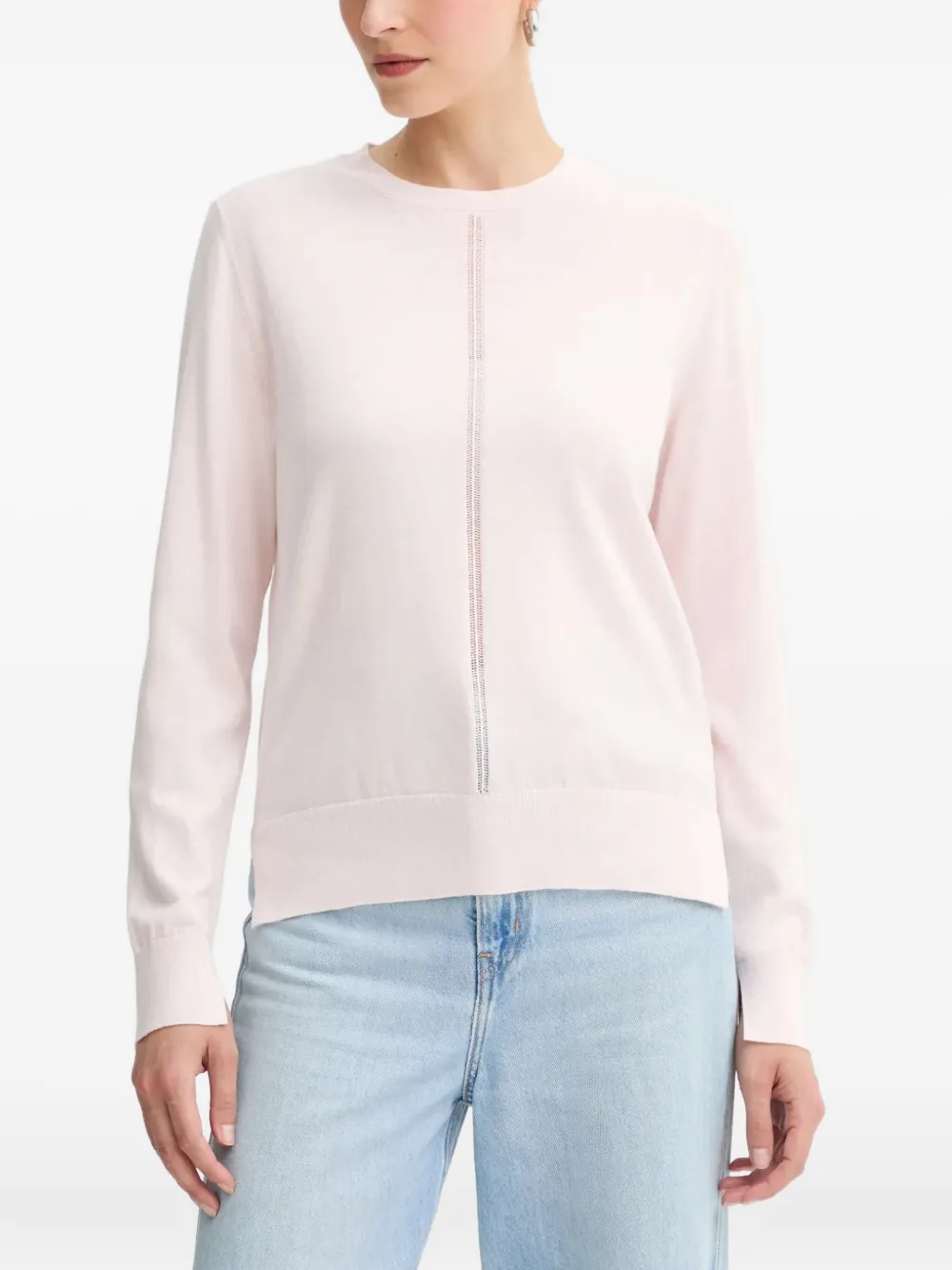 Hugo Boss Central-detail Sweater In Pink