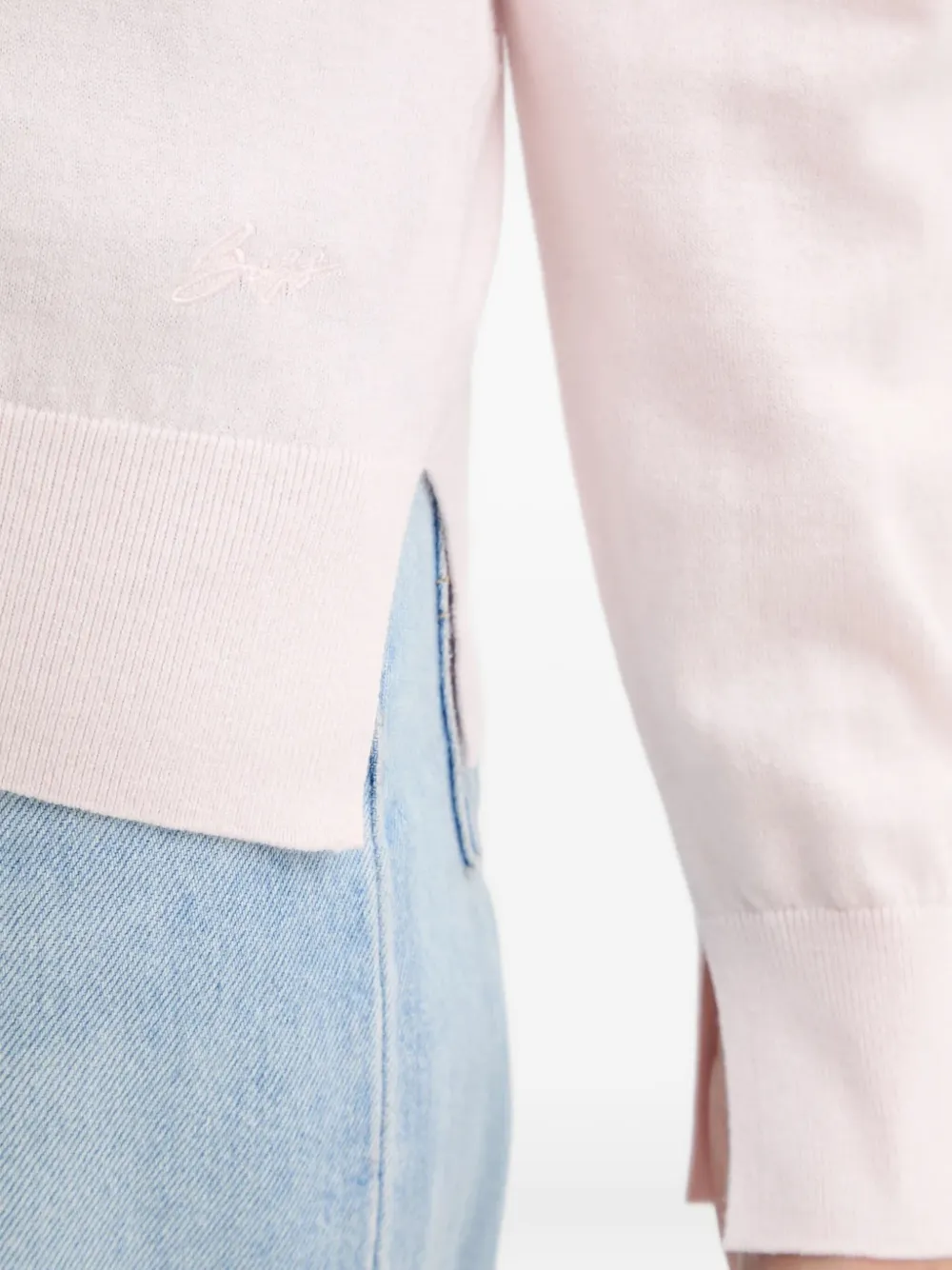 Hugo Boss Central-detail Sweater In Pink