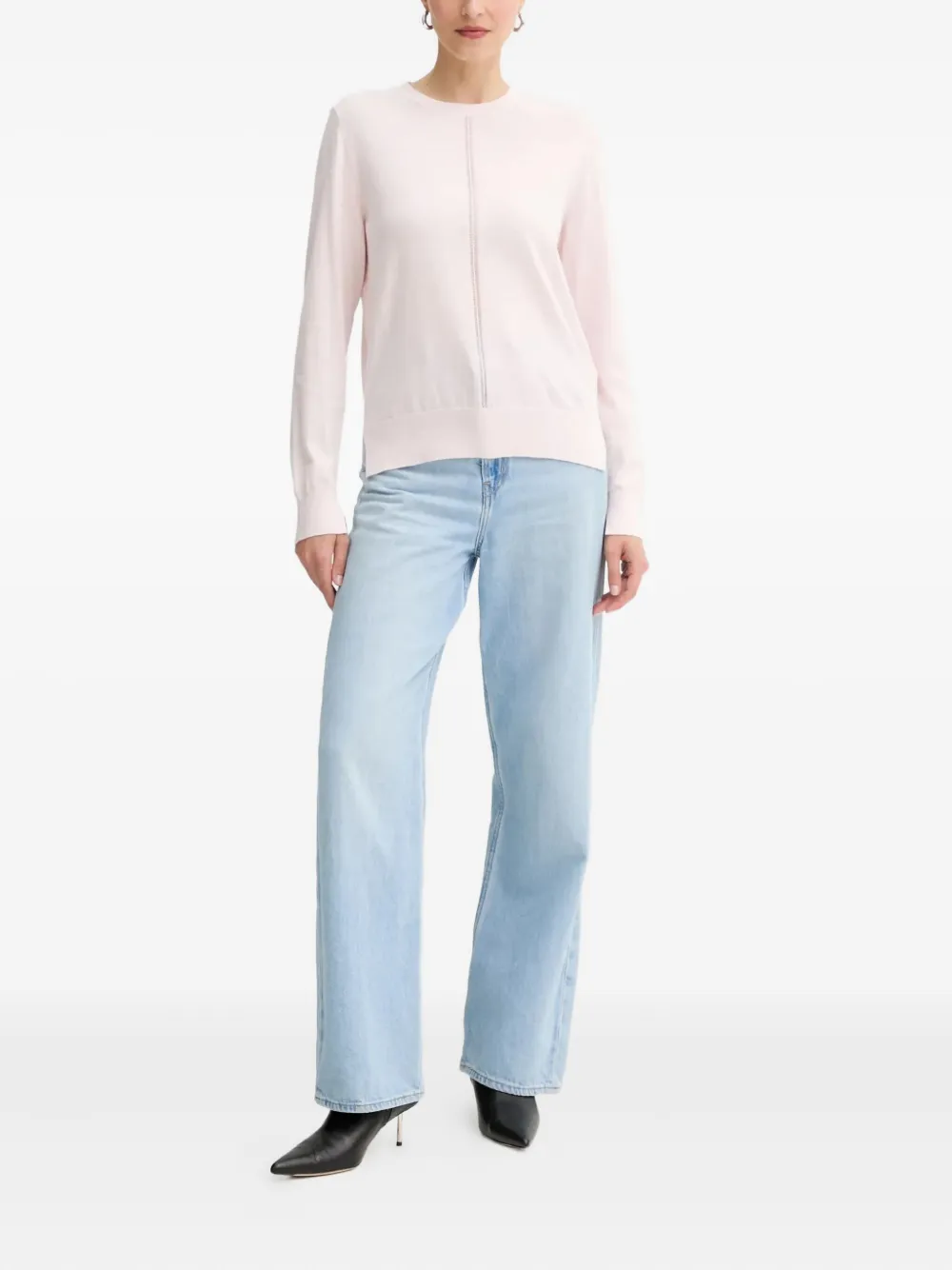 Hugo Boss Central-detail Sweater In Pink