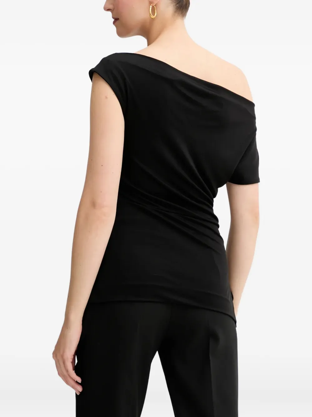 Hugo Boss Etrima2 One-shoulder Top In Black