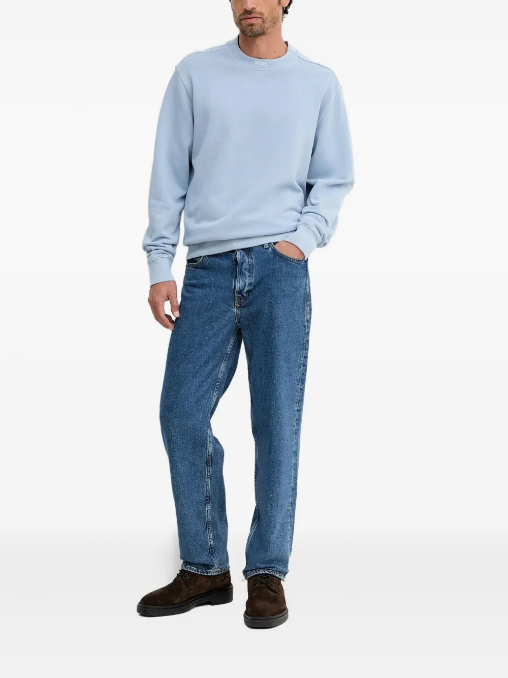 BOSS crew-neck sweater - Blauw