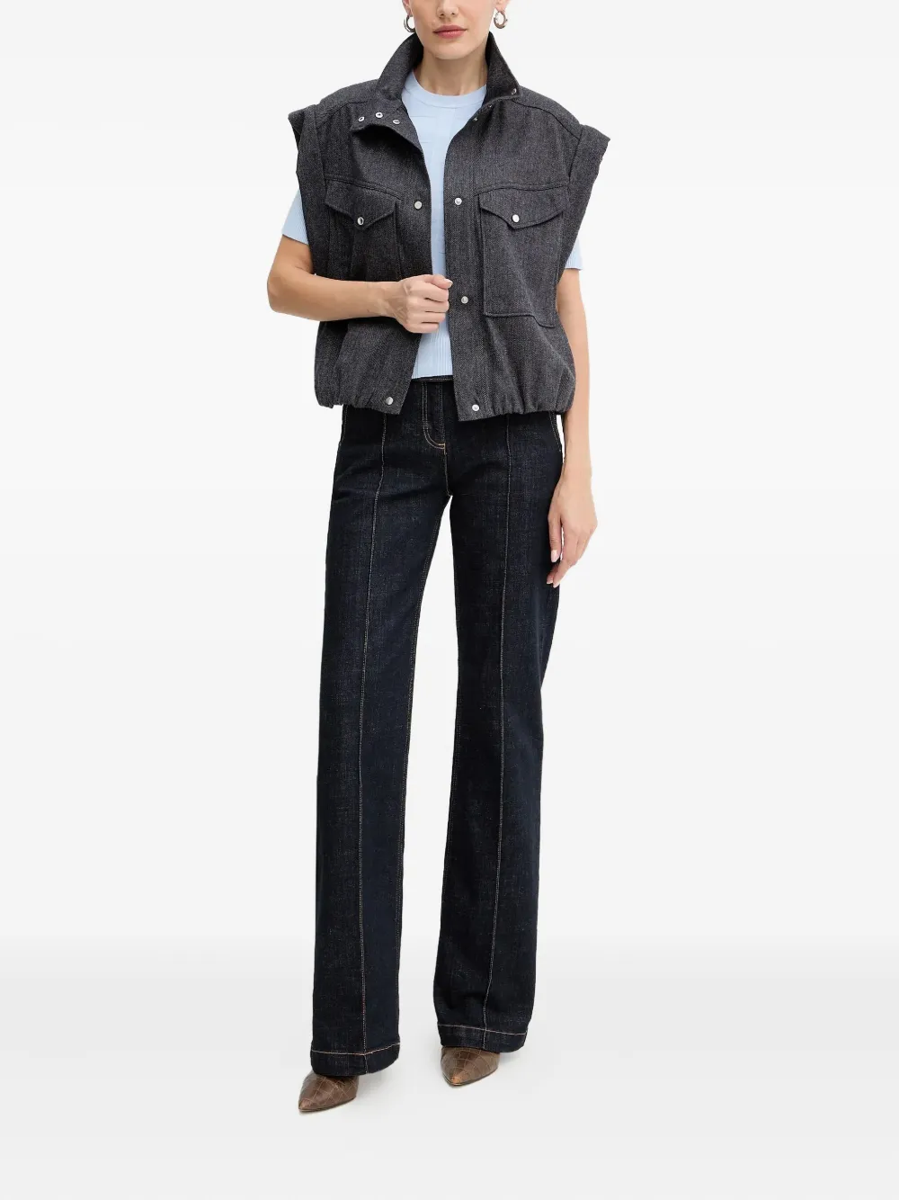 BOSS buttoned chest-pocket jacket | Waistcoats & Gilets | Image 2