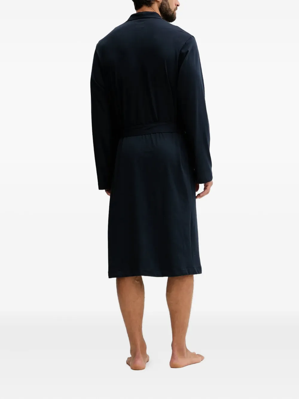 BOSS BM badjas met ceintuur en zak Blauw