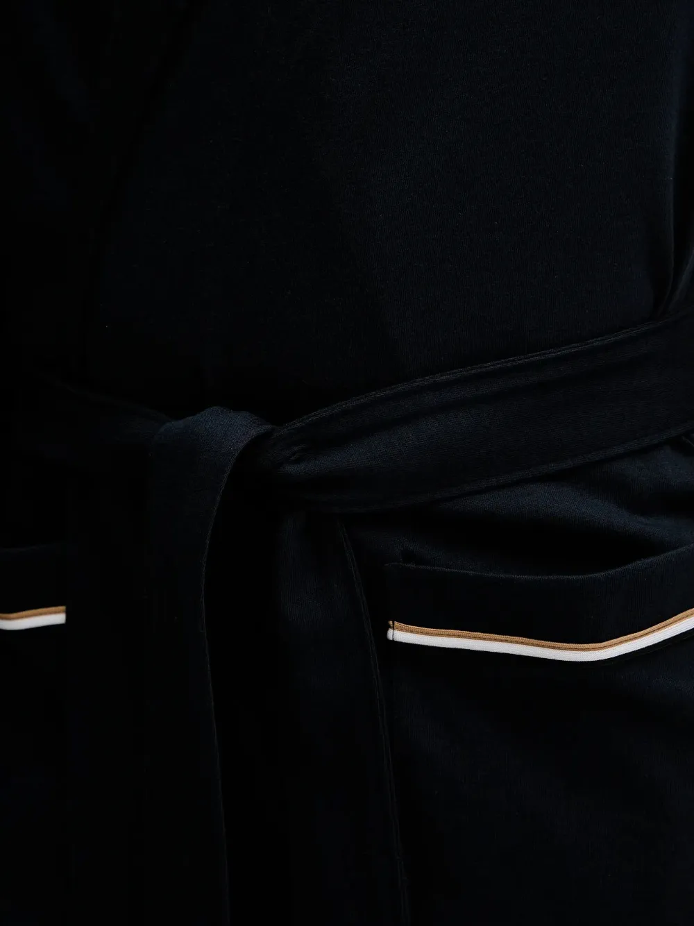 BOSS BM badjas met ceintuur en zak Blauw