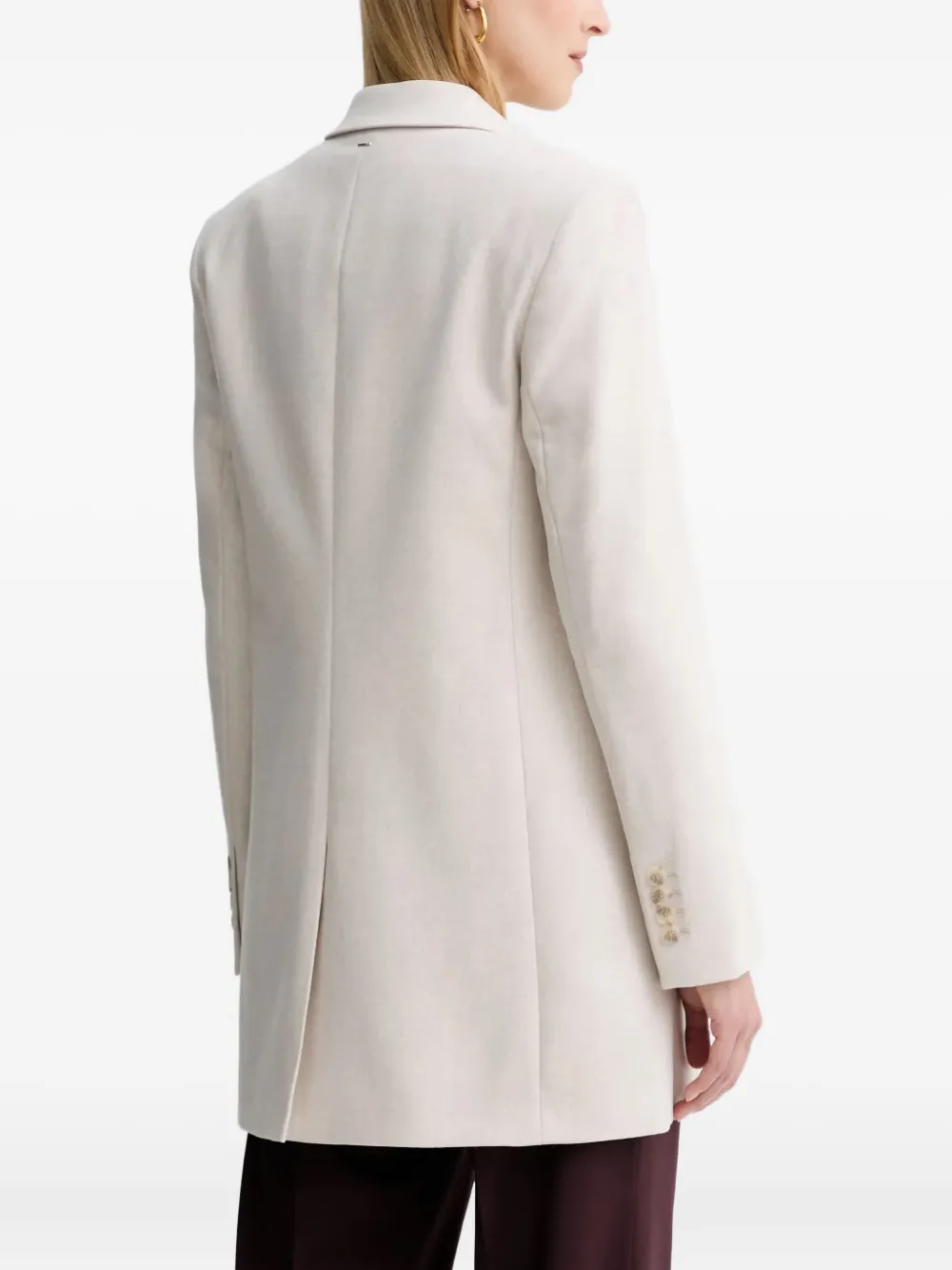 Hugo Boss Jukana Double-breasted Button Blazer In White