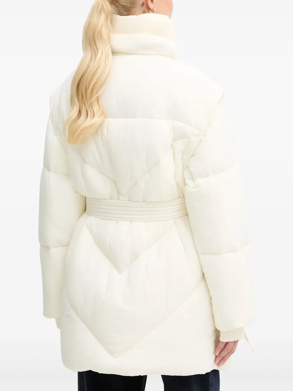 BOSS Gewatteerd bikerjack Beige