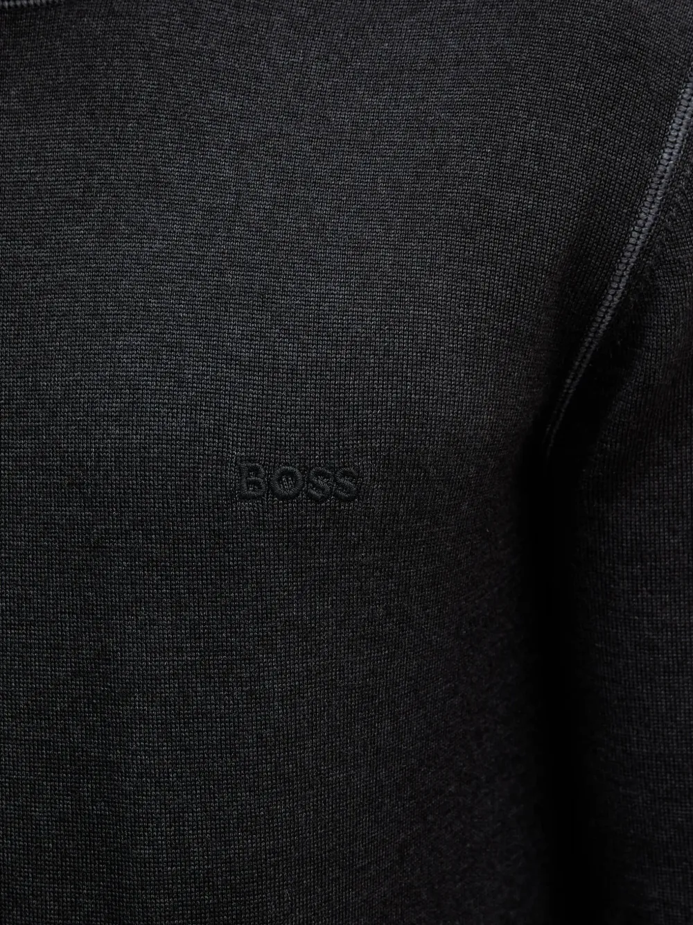 BOSS Trui met ronde hals Zwart