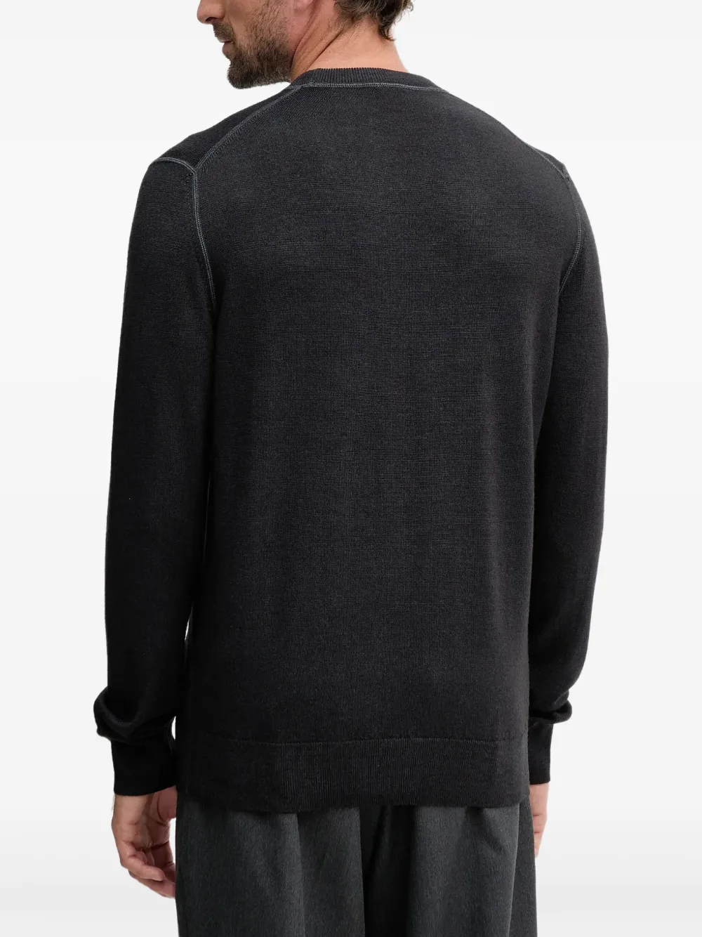 BOSS Trui met ronde hals Zwart