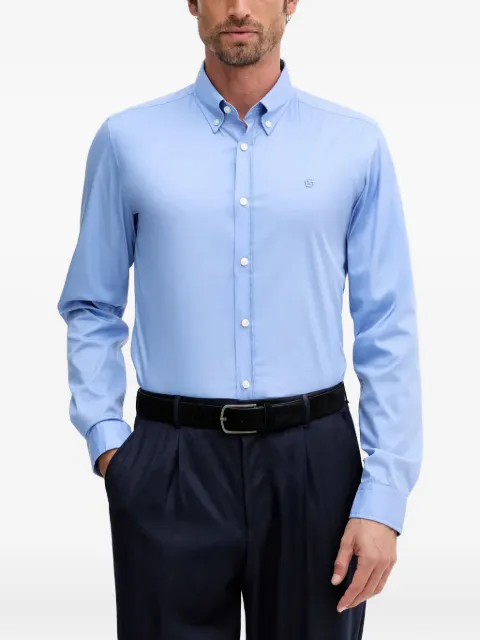 BOSS buttoned logo-detail shirt