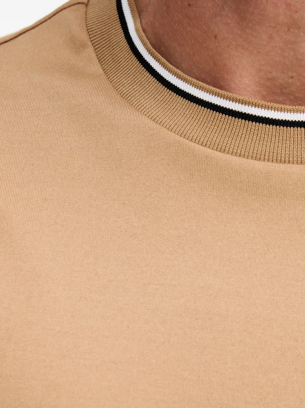 BOSS H-Tames 65 gestreept T-shirt Beige