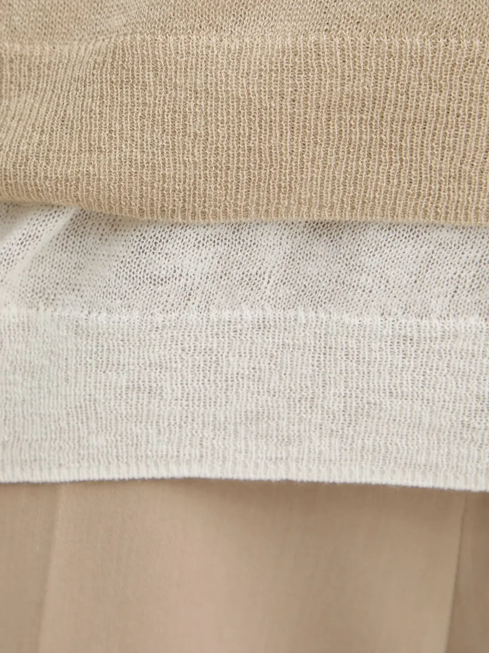 BOSS Top met ronde hals Beige