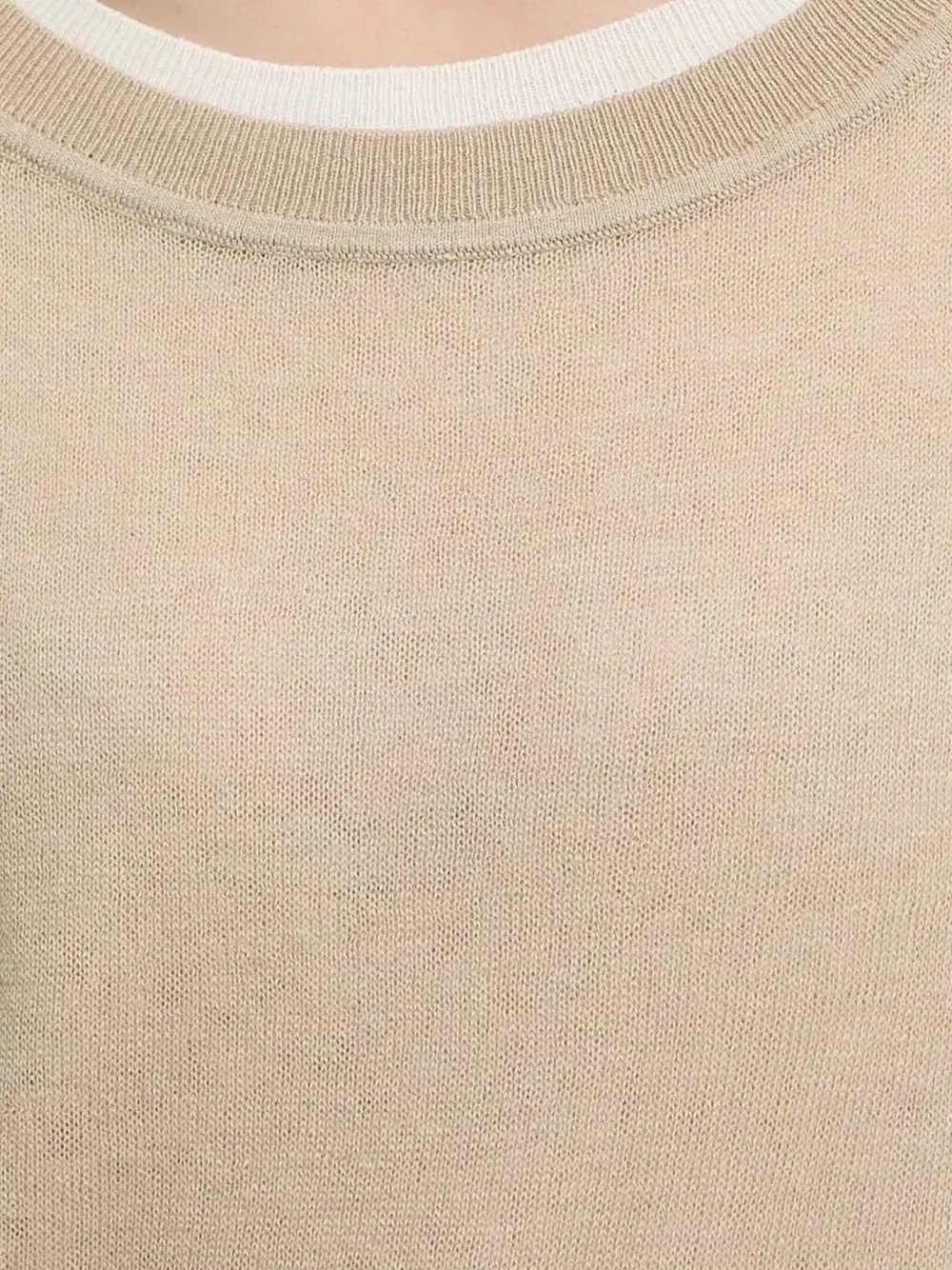 BOSS Top met ronde hals Beige