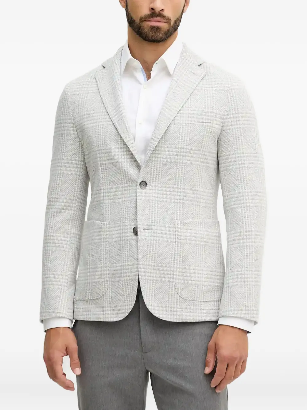 BOSS check two-button blazer | grigio | Image 1