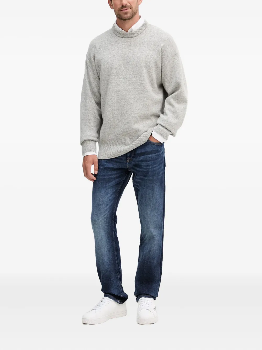 BOSS straigh-leg jeans - Blauw