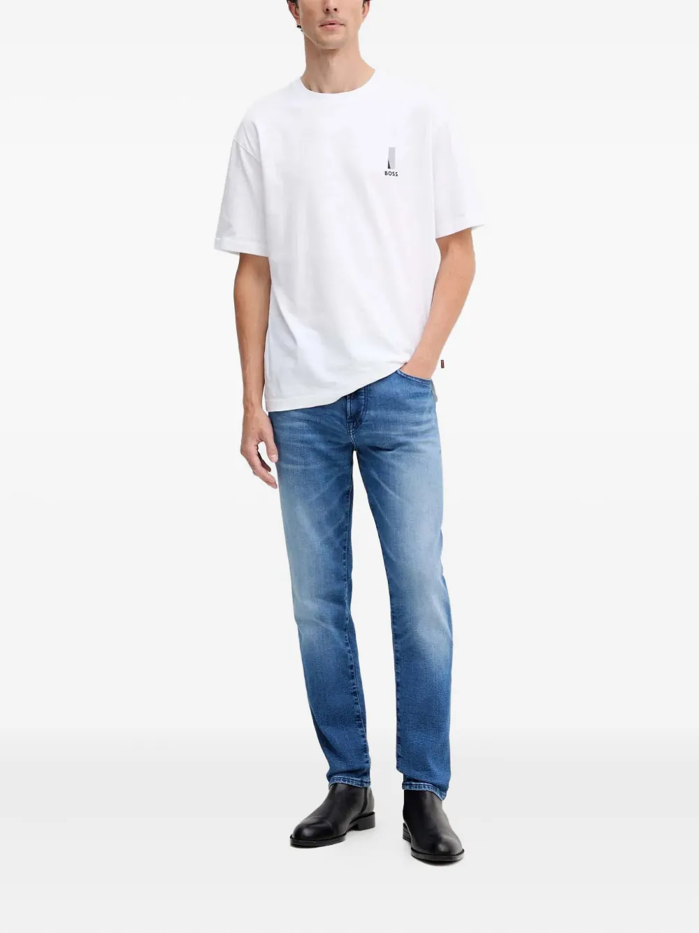 BOSS tapered jeans - Blauw