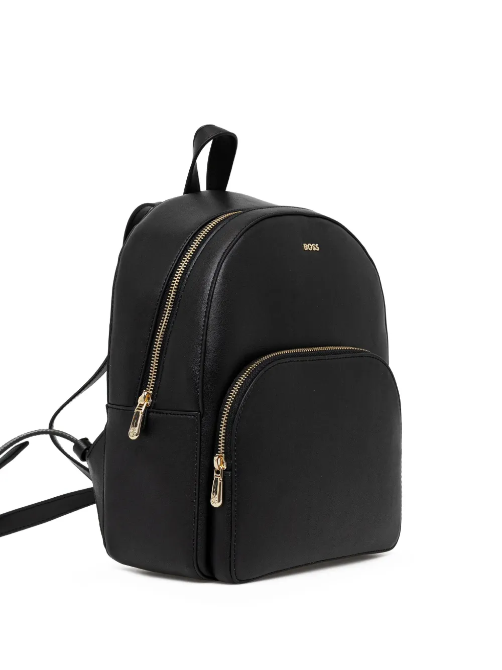 BOSS logo-detail top-handle backpack - Zwart