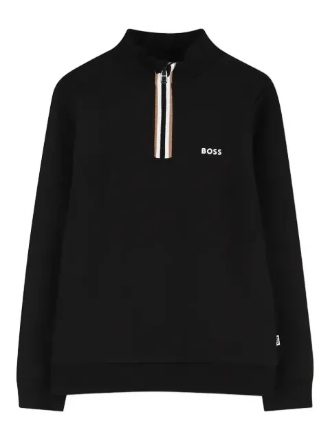BOSS half-zip logo-detail sweatshirt