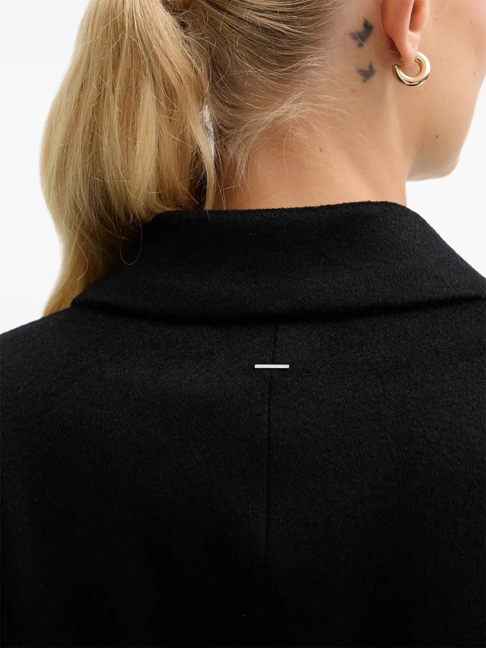 Hugo Boss Button Pocket Coat In Black