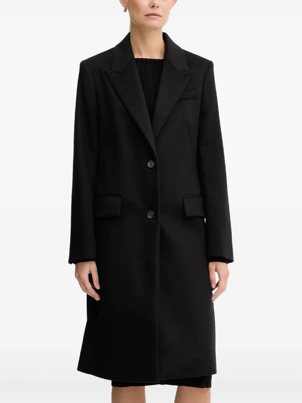 BOSS button pocket coat | Black | Image 1