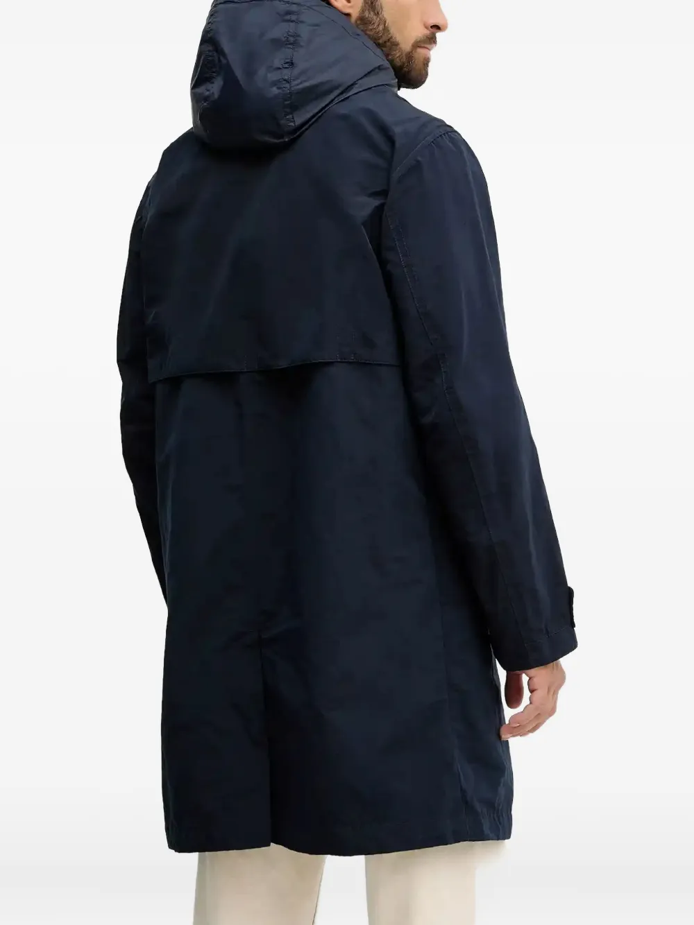 BOSS Gelaagde jas met capuchon Blauw