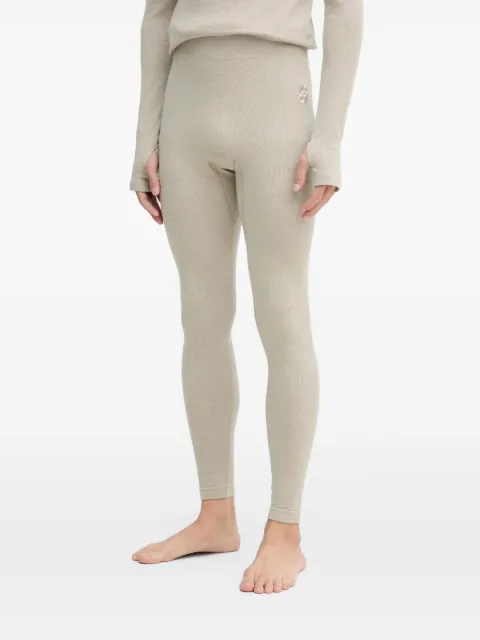 BOSS Gerippte Leggings mit Stickerei