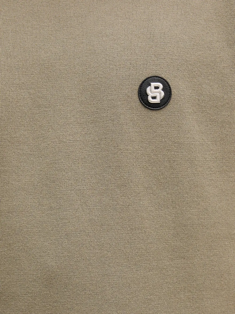 BOSS Sweater met logopatch Bruin