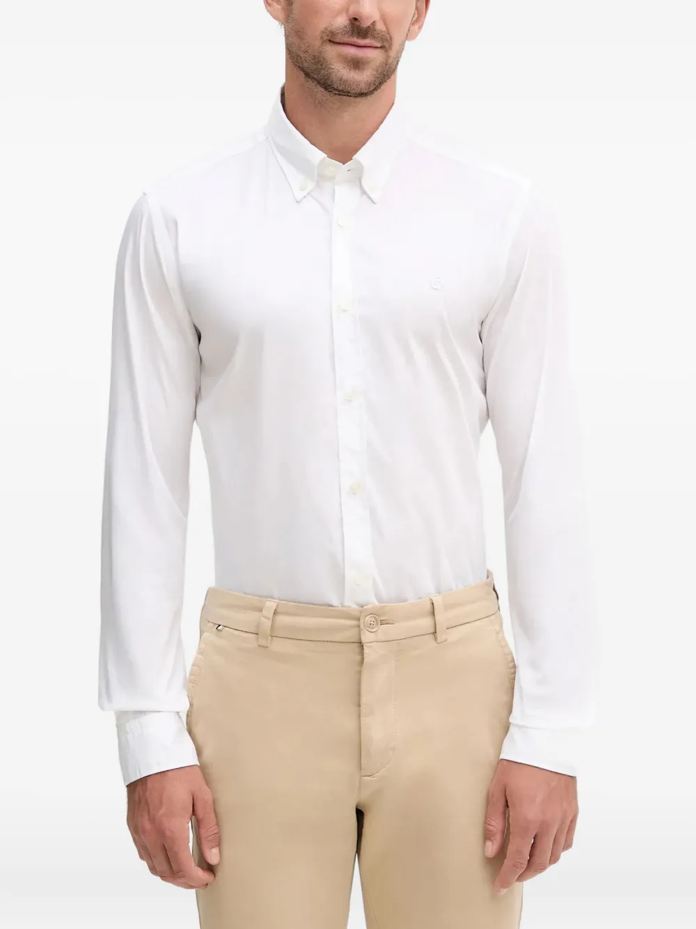 BOSS camisa con botones y logo bordado | blanco | Image 1