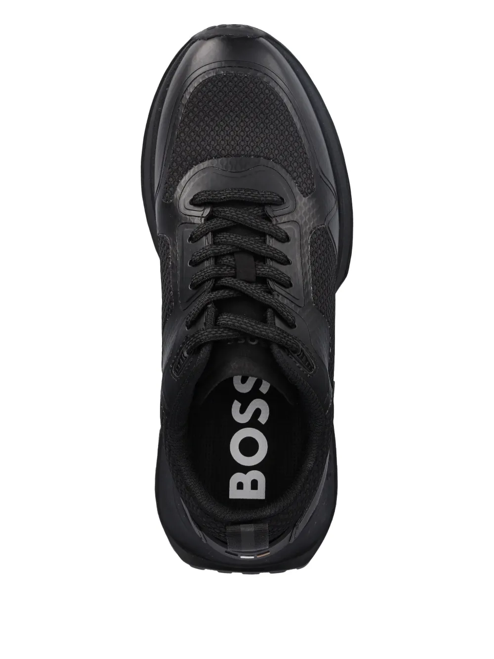 BOSS Sneakers met mesh vlakken Zwart