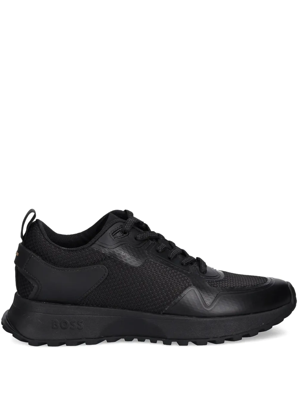 BOSS mesh panelled sneakers | Black | Image 1
