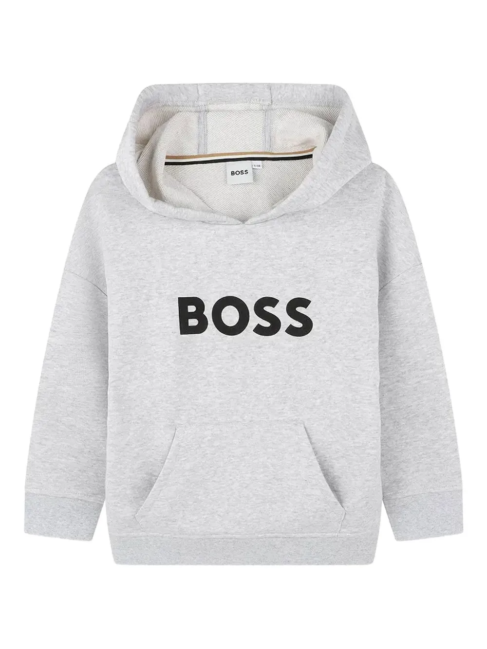 BOSS logo-print hoodie - Grigio