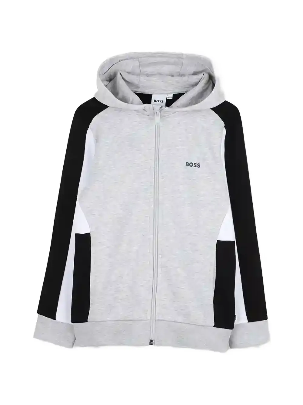 BOSS colourblock zip hoodie - Grigio