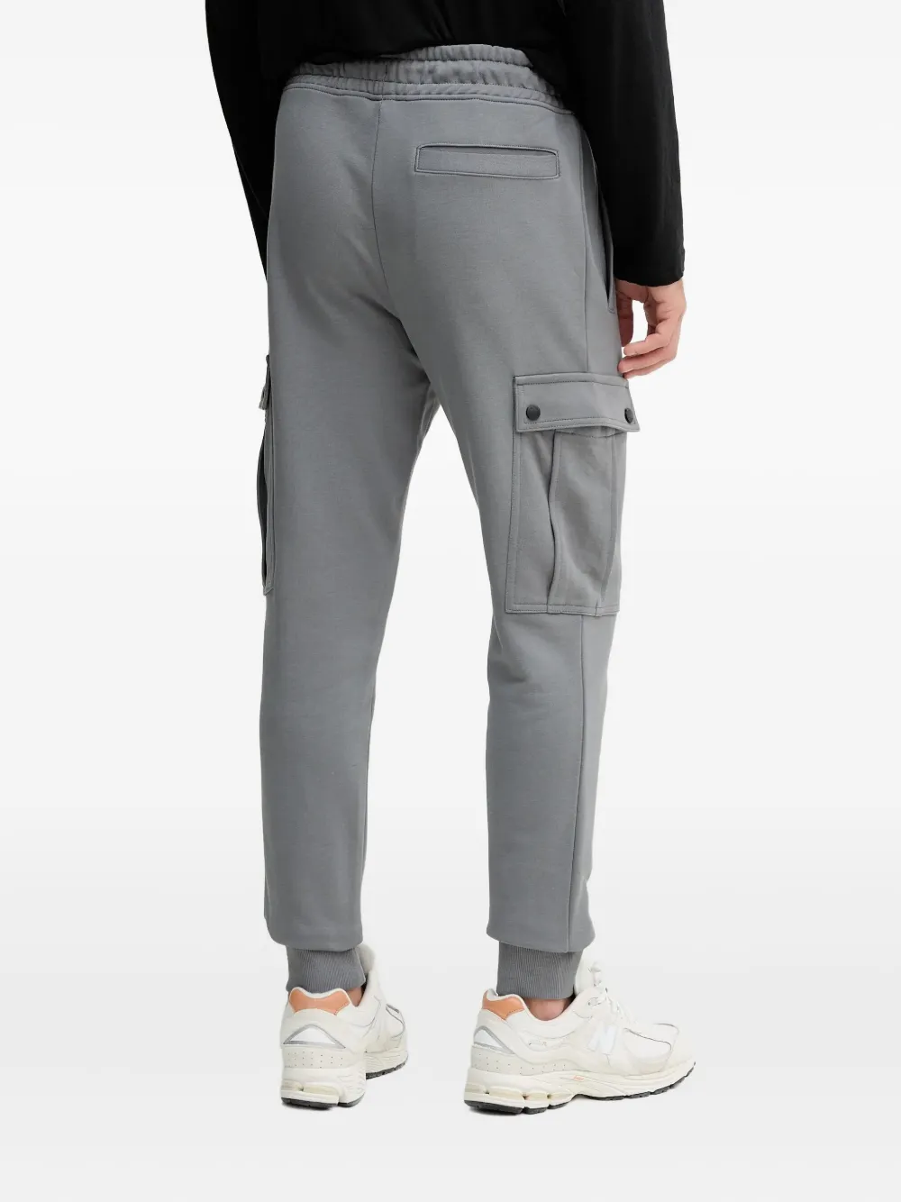 BOSS Seteam trainingsbroek met cargo zak Grijs