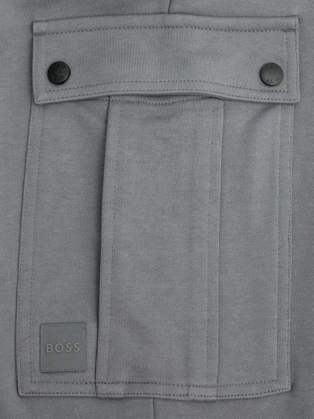 BOSS Seteam trainingsbroek met cargo zak Grijs