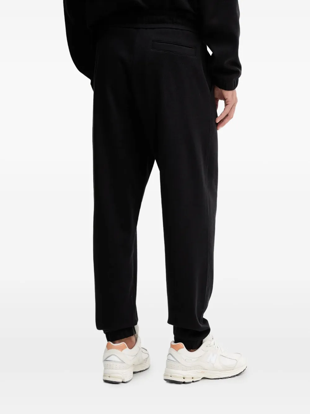 BOSS Trainingsbroek met trekkoord en logodetail Zwart